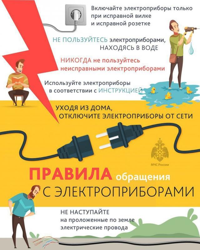 ОНДиПР Тихвинского района напоминает правила обращения с электроприборами!